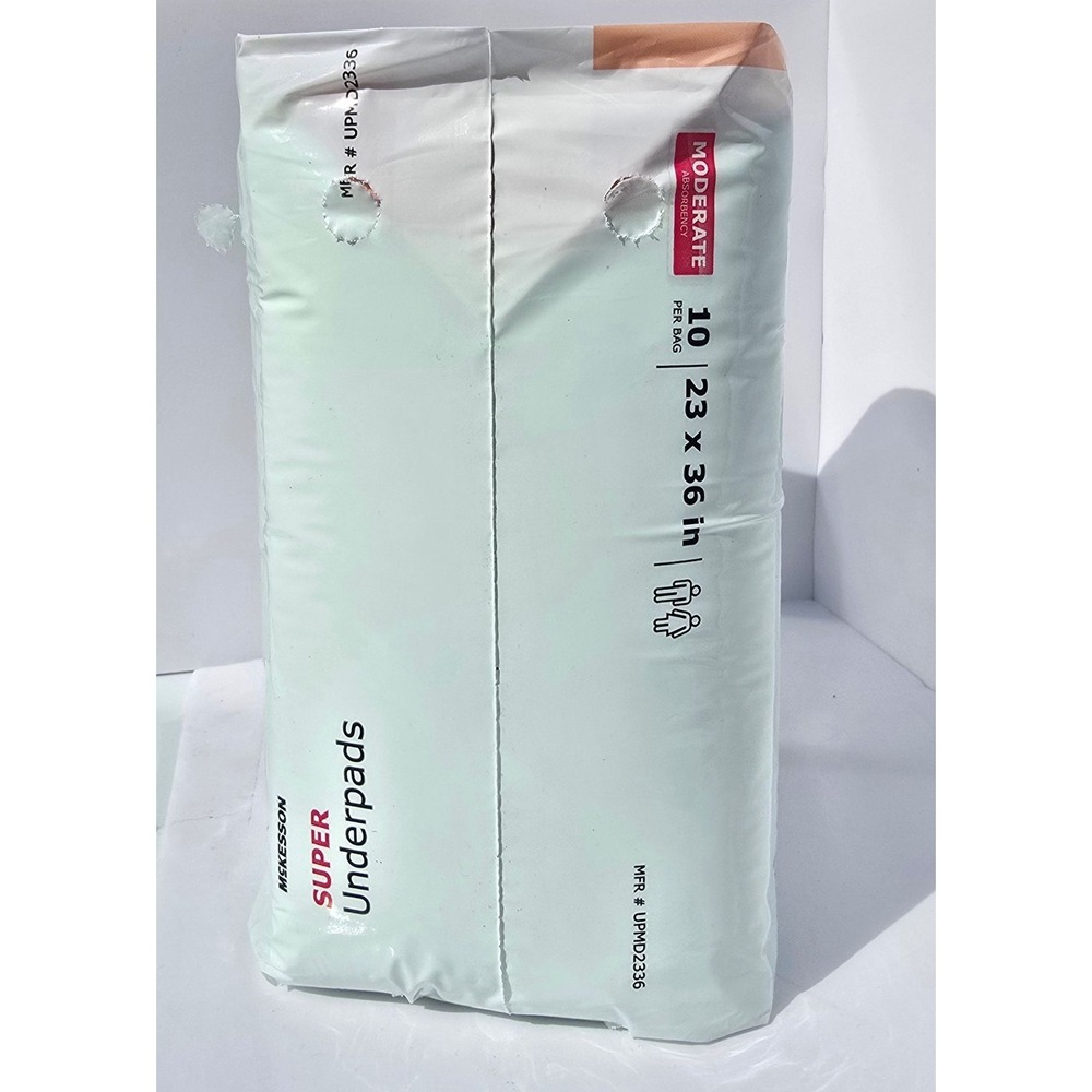 MCKESSON Super Underpads 23x36 Moderate Absorbency Disposable 10 Pack - Picture 5 of 11